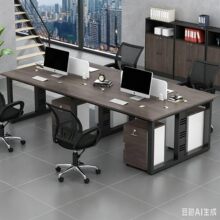 简约现代办公桌办公工位桌职员电脑桌员工桌椅组合工位多人办公桌