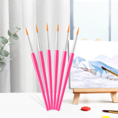 Rose Red Nylon Hook Pen Liner Pen Outlining Oil Painting Brush Hand-painted Outlining Brush Nail Art Hook Pen