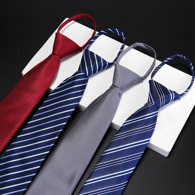 men's professional blue tie with zipper