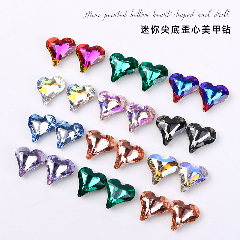 small glass nail decoration