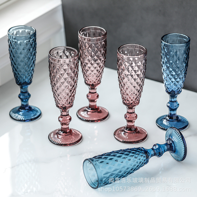 Hotel al por mayor color de diamante de color primario tazas de vinos de vino tinto tazas de jugo tazas de vinos