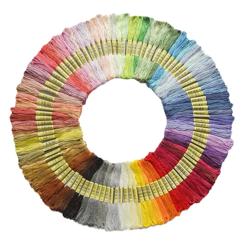 Фабрика оптовая линия для вышивания крестиком 8 м 6 акций 12-447 цветов полиэстер вышитая нить для вышивания