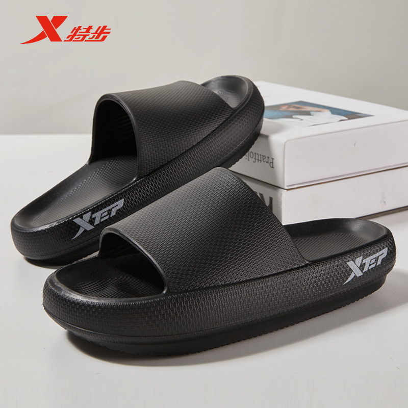 Xtep スリッパ、男性と女性用、カップル用のソフトソールスリッパ、家庭用浴室用滑り止めアウターウェア、夏用スリッパ|undefined