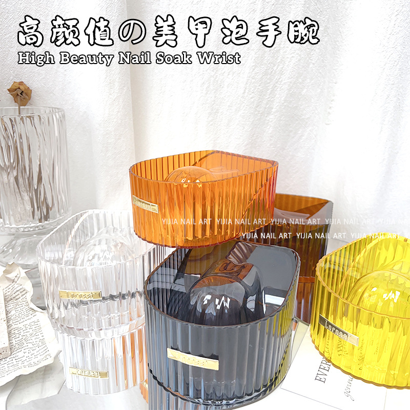 Nuevo Nail Bubble hand Bowl avanzado japonés salón de uñas burbuja transparente muñeca burbuja mano cuenca herramienta de acrílico transparente