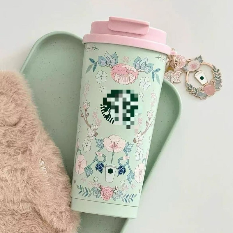 星爸爸304高颜值咖啡杯春日便携水杯不锈钢咖啡杯|undefined