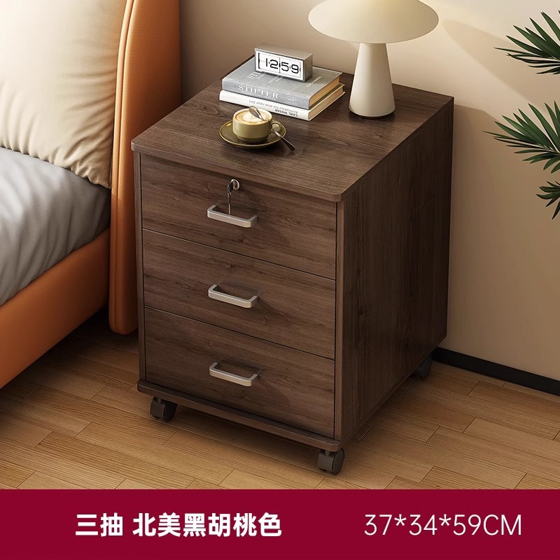 Tabernita de cabecera con cerradura móvil armario de almacenamiento del dormitorio doméstico armario de almacenamiento simple y moderno pequeño armario de cabecera