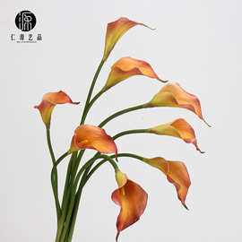 工厂直销 EVA马蹄莲仿真花海芋手感假花单枝婚庆家居插花配材道具