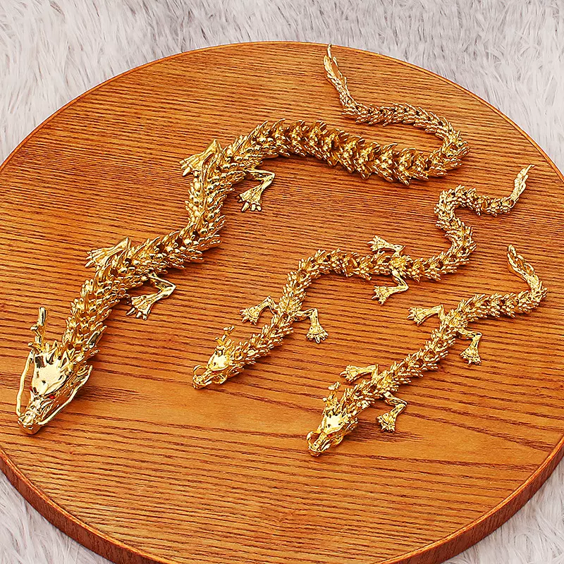 新款3D立体活动龙王霸气中国龙爆款桌面装饰手把件金属工艺品批发