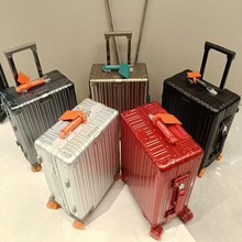 全铝镁合金拉杆箱全金属旅行箱20寸登机箱溜冰轮行李箱子密码箱包