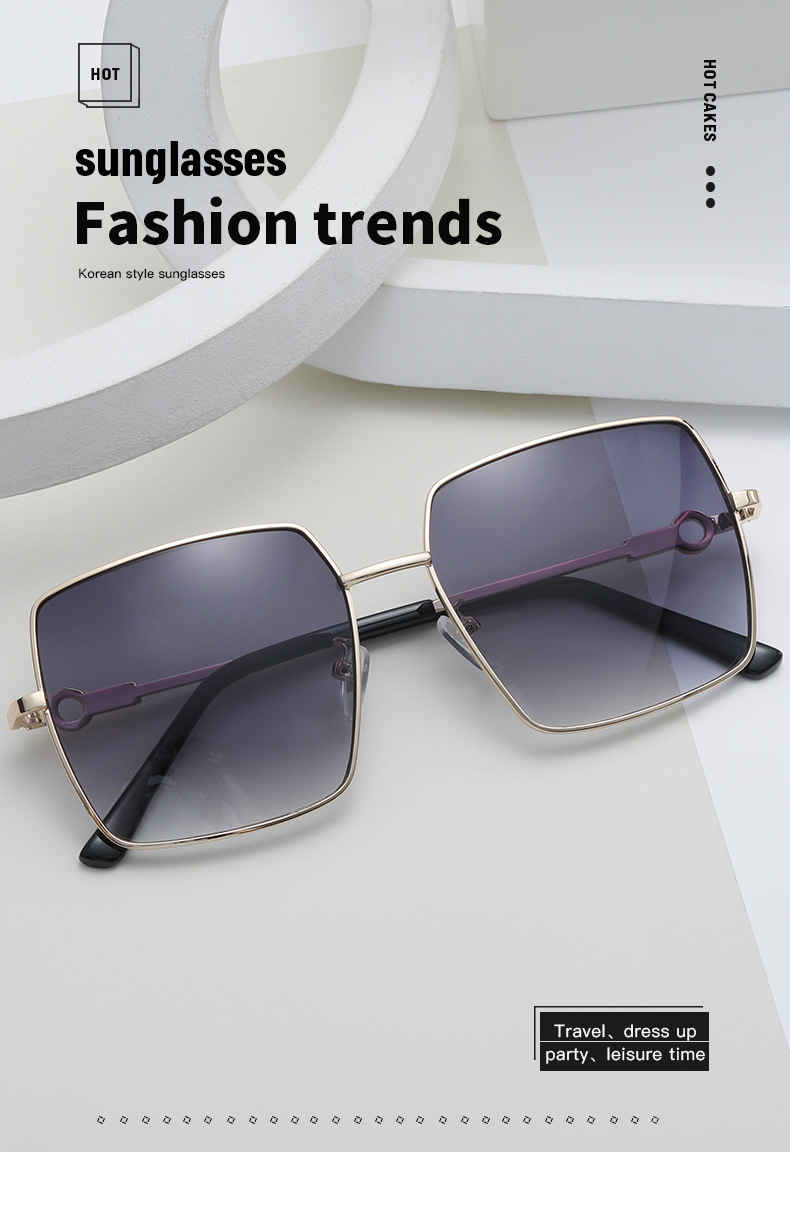 Fashion Square Resin Square Full Frame Womens Sunglassespicture11