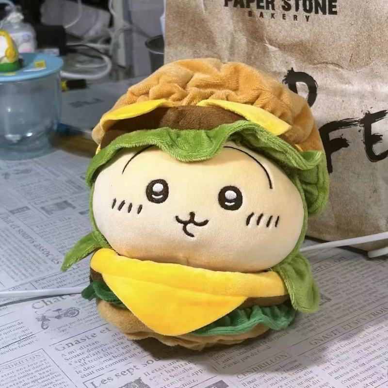 クリエイティブな新しいちいかわビッグマックバーガー Usachi ぬいぐるみ日本製睡眠抱き人形|undefined