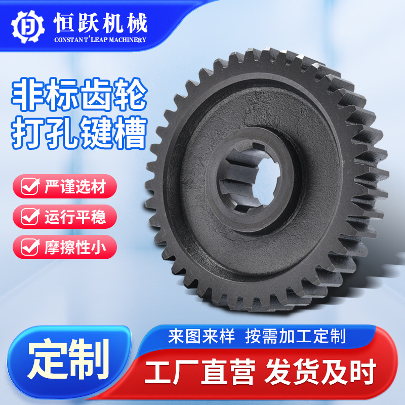 硬齿面齿轮加工 机械传动单双排齿轮链轮 双节距输送链轮齿轮