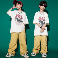 儿童街舞演出服男童嘻哈套装女童爵士舞服装酷帅hiphop炸街表演服