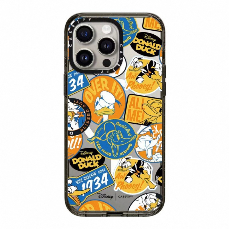 CASE 도널드 덕 스티커 [아크릴 블랙 프레임] 맥세이프 마그네틱