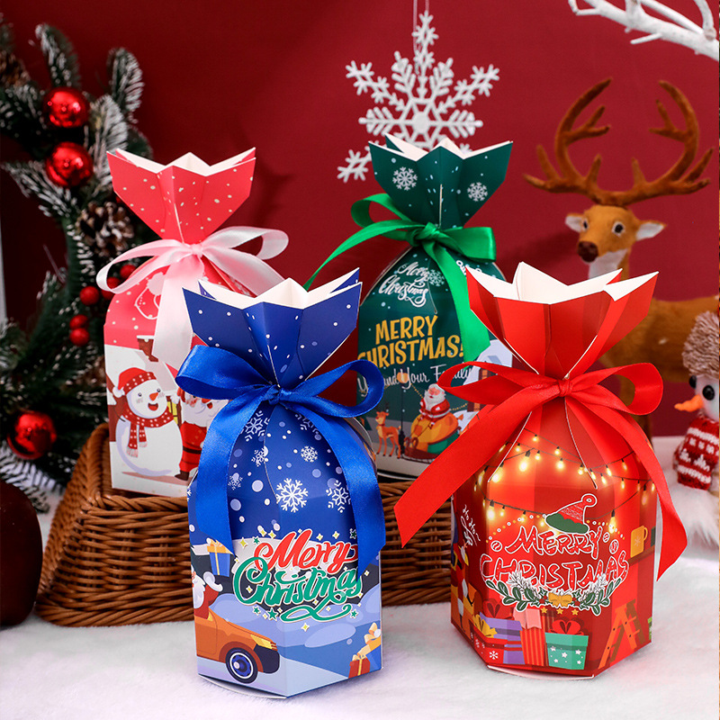 Nueva caja de regalo de Navidad caja de embalaje de Apple de Nochebuena regalo de Navidad caja de regalo de Apple múltiple caja de regalo al por mayor