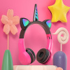 Bluetooth headset head -wearing unicorn cartoon light -light wireless heavy bass ear ear Bluetooth headset Shantou factory