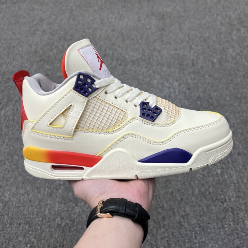 Putian Pure Original Aj4 Low-Top Air-Cushioned Basketball Shoes Bulls Black Mamba Jordan 4 Unisex Outdoor Versatile Sports Trendy Shoes