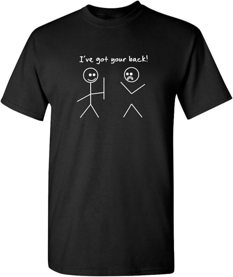 Edición limitada de impresión en caliente de verano para hombres GB y yo obtenemos tu espalda Stickle Friendship Interesante camiseta negra 04195