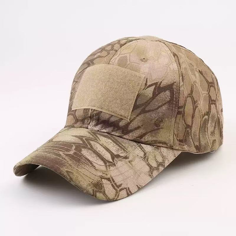 Fabricantes de sombreros de béisbol camuflados al aire libre sombreros de sombreros transfronterizos pitón gorra de pesca sombreros de fans militares