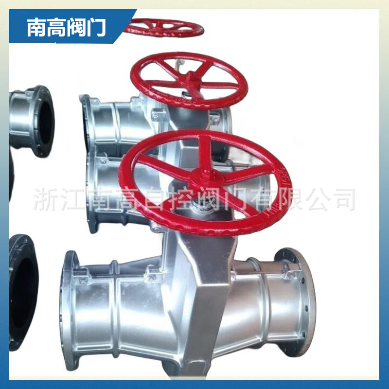 GJ41X手动铸铁铸铝法兰衬胶 管夹阀 DN50 65 80 100 150