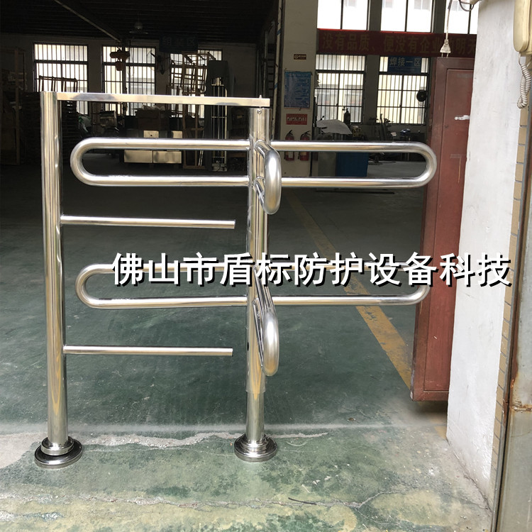 无人值守十字栅栏半高人行通道门 单向通道三滚匝单向出入口机