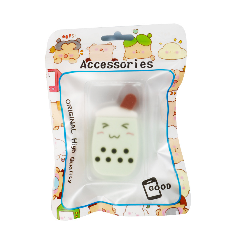 Nuevo creativo suave lindo leche taza de té polvo puff lindo perla leche taza de té húmedo y seco no látex polvo puff venta al por mayor