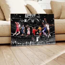 NBA球星乔丹科比Curry库里海报餐厅电箱装饰画现代玄关客厅挂画芯