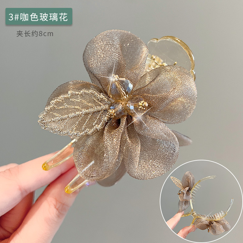 蝴蝶结丸子头抓夹夏季气质头饰后脑勺盘发神器发卡高级感马尾发夹|undefined