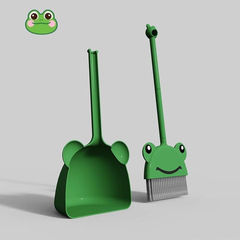 Kindergarten baby play house sweeping broom cute toy shovel household children frog broom dustpan set