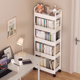 Cart shelf movable book shelf home kitchen floor-standing multi-layer snack baby living room storage rack