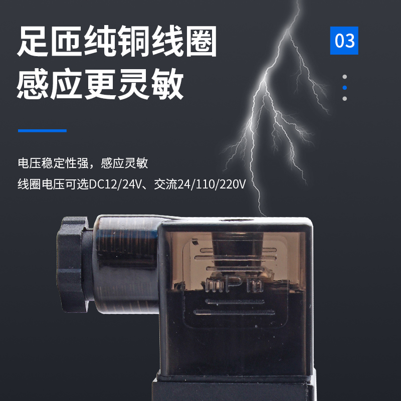 Airtac 電磁弁コイル AC220V 4V210-08 バルブヘッド 4V310 純銅 4V410 ライト付き DC24V|undefined