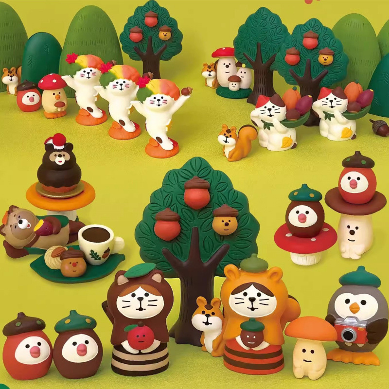 Japanese-Style Zakka Autumn Harvest Season Series Cute Kitten Trendy Miniature Ins Resin Car Ornaments Japanese-Style Zakka Autumn Harvest Season Series Cute Kitten Trendy Miniature Ins Resin Car Ornaments