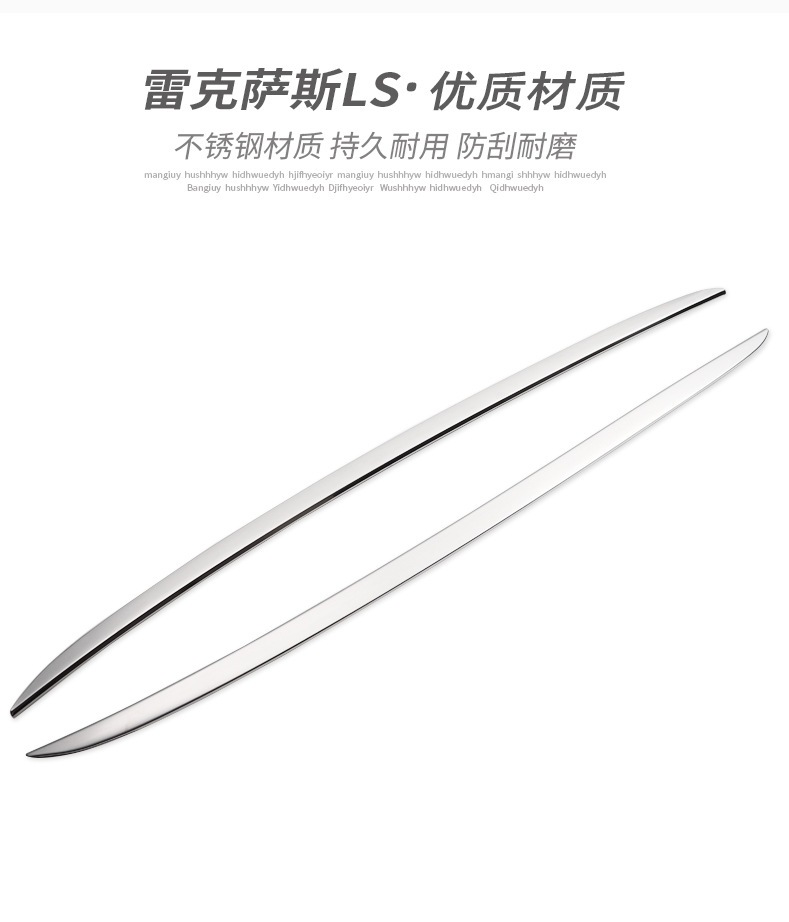 Suitable for 2018-2025 Lexus LS models: front windshield trim, stainless steel chrome-plated bright trim for modification
