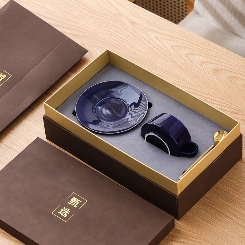 Conjunto de tazas de café azul original Klein tazas de cerámica estampadas tazas de agua tazas de agua tazas de cerámica tazas de cerámica