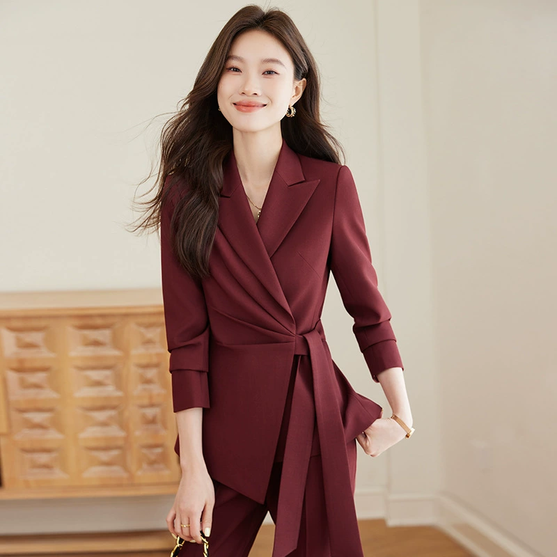 Elite fitted brace, classic suit jacket, set, bright catchy style