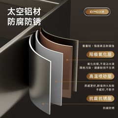 Bathroom storage rack, punch-free washbasin, light luxury bathroom wall-mounted toilet wall storage rack