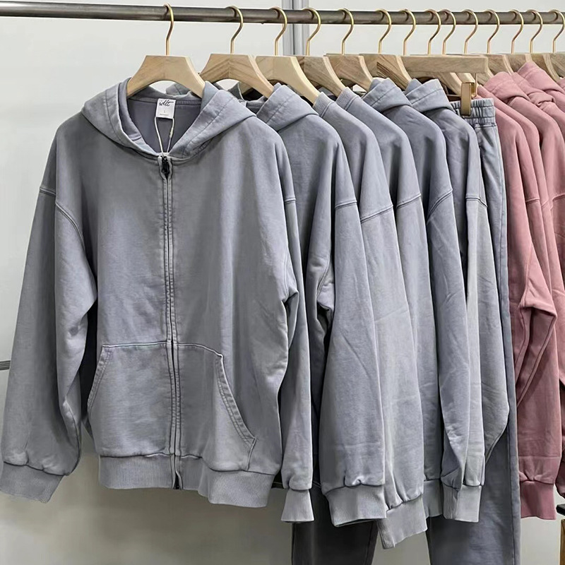 Comercio exterior al por mayor chaqueta con capuz pesada para hombres 2024 nuevos productos sueltos versátiles retro pareja de diseño original chaqueta