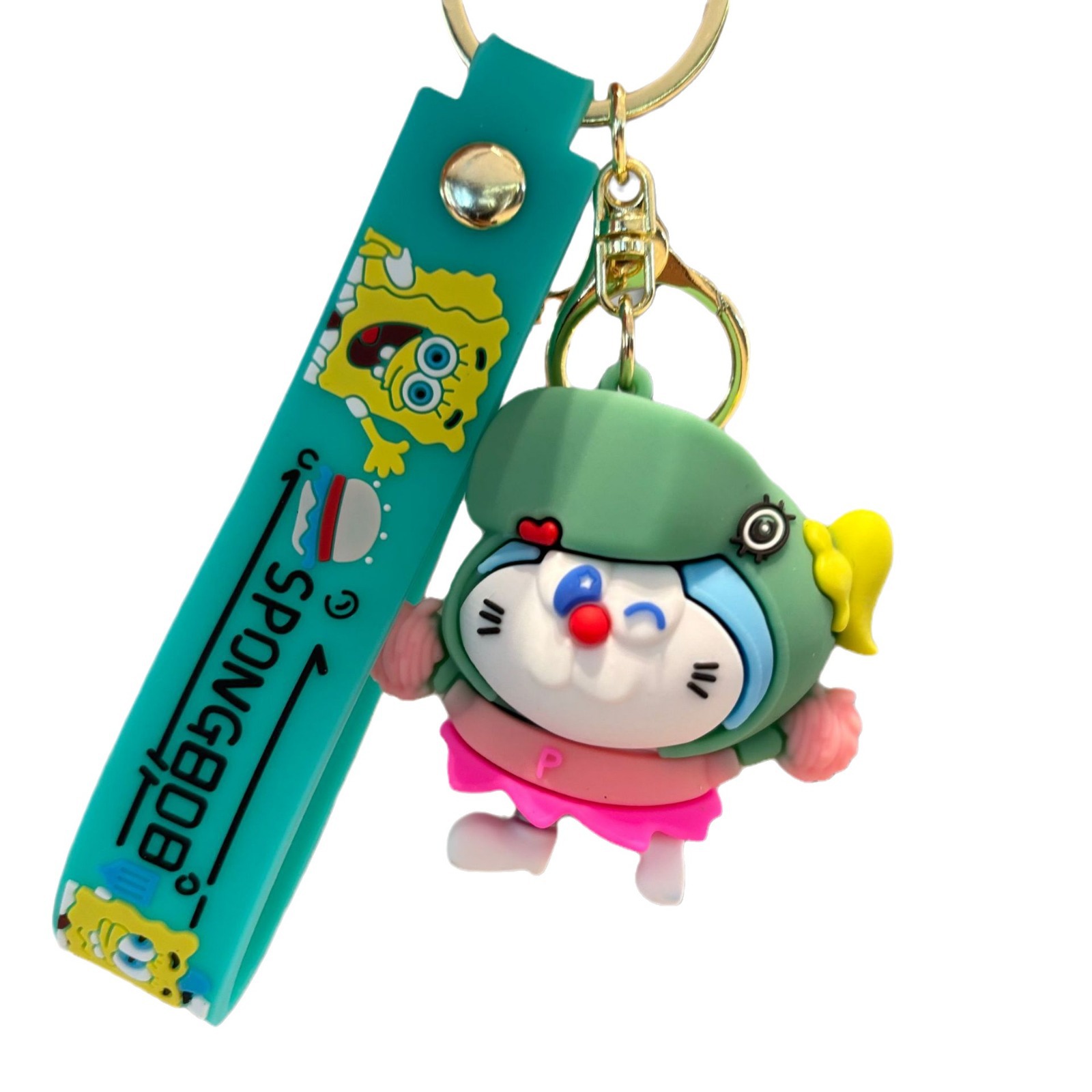 Baby esponja transfronterizo llavero de muñeca de PVC disfrazado colgante bolsos de automóvil colgante garra máquina de regalo pequeño