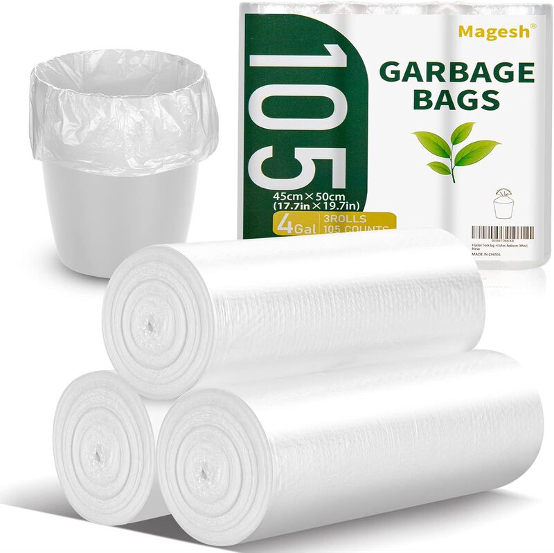 Cross-Border Amazon Garbage Bags with Drawstring, Thickened, Disposable, for Home, Kitchen, Hotel, 13 Gallons, Eco-Friendly, Biodegradable