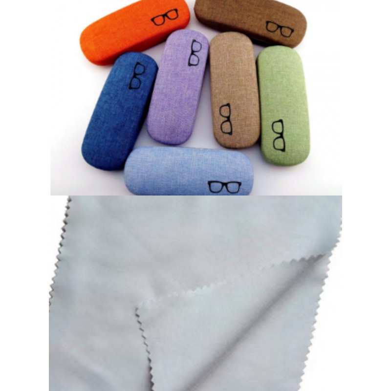 Caja de almacenamiento de gafas de tela de algodón, destornillador de gafas de tela, nariz, oreja, gafas de limpieza líquida, tarjeta de prueba de polarización image 11