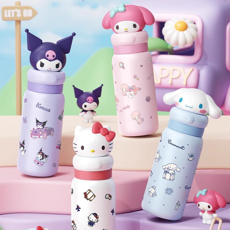 サンリオ ハローキティ 高見え魔法瓶カップ 女の子用 かわいいカップ 316ステンレス 子供用ストローカップ|undefined