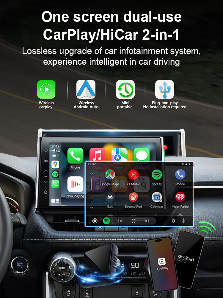 Cross-border CP030-1 carplay car connectivity box audio-visual navigation vehicle smart portable wireless car box