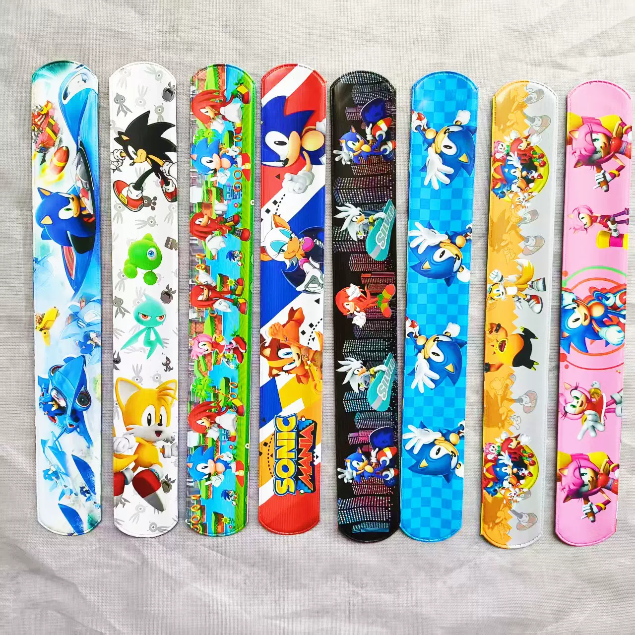 新款TEUM跨境亚马逊卡通动漫索尼克啪啪圈儿童玩具手腕带手环