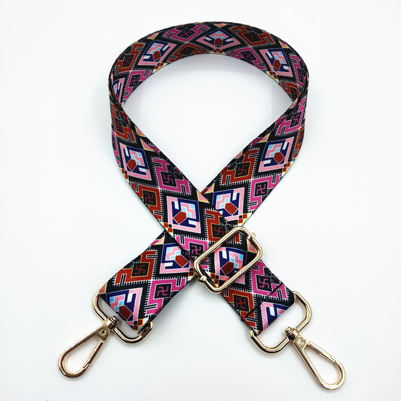 Polyester Color Block Bag Strap 75-130cm display picture 3