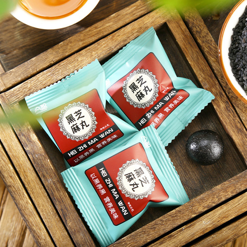 Goddess Day gift nine steamed green box black sesame balls sesame powder black sesame balls source factory shipped 108g box