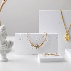 ins石膏洞洞石飾品展示石墊首飾托盤啞光裝飾小擺件珠寶拍攝道具