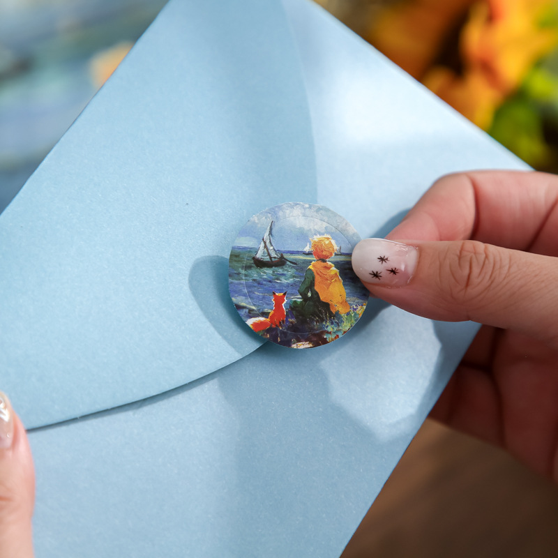 Mr. Paper Atmósfera Sentimental Juego de sobres de papel Xingmeng Art Museum Bendición literaria Escritura escrita a mano Papel de carta bronceado