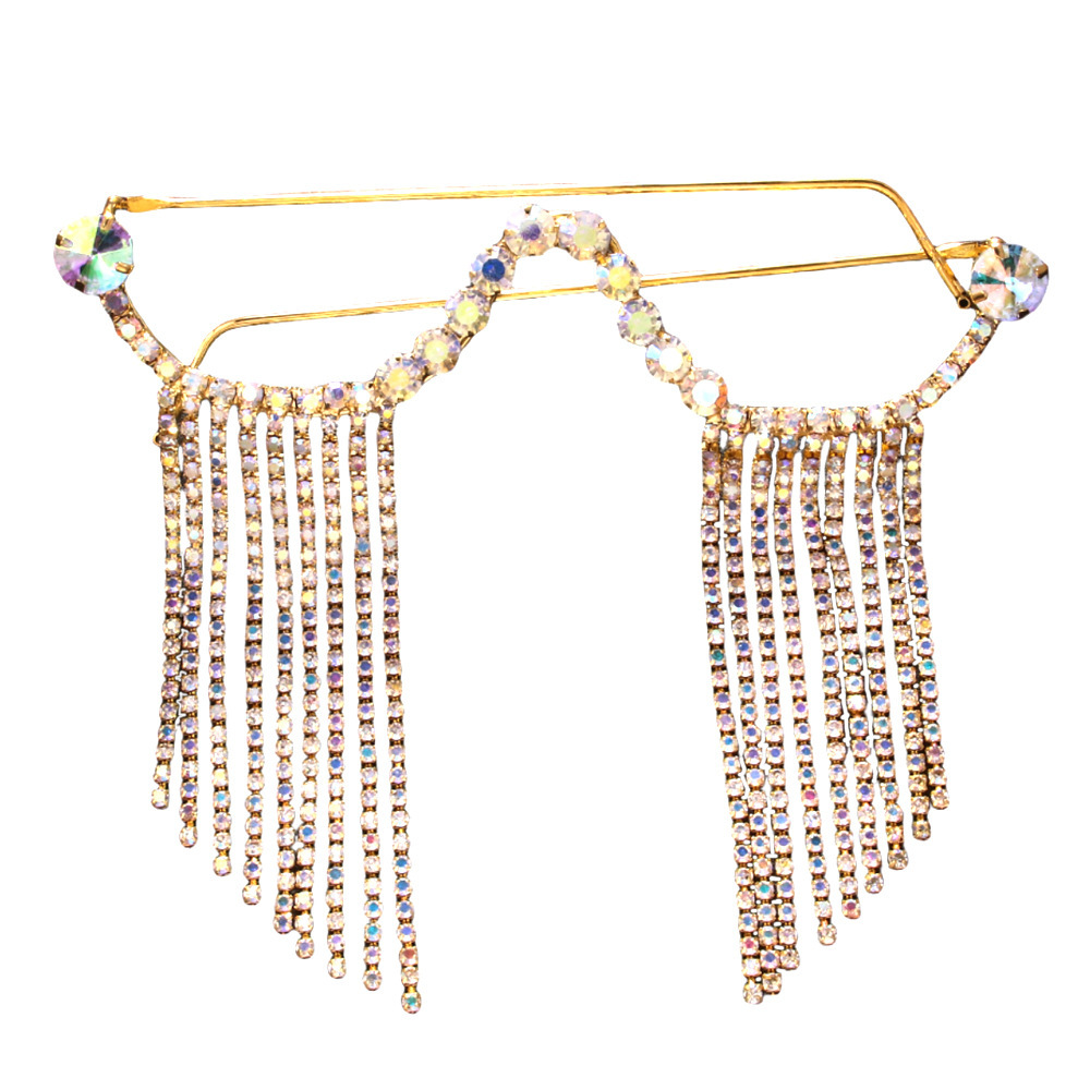 Nuevo marco de gafas metálicas transfronterizas marco de gafas plegable de diamante sin lentes marco de gafas femeninas