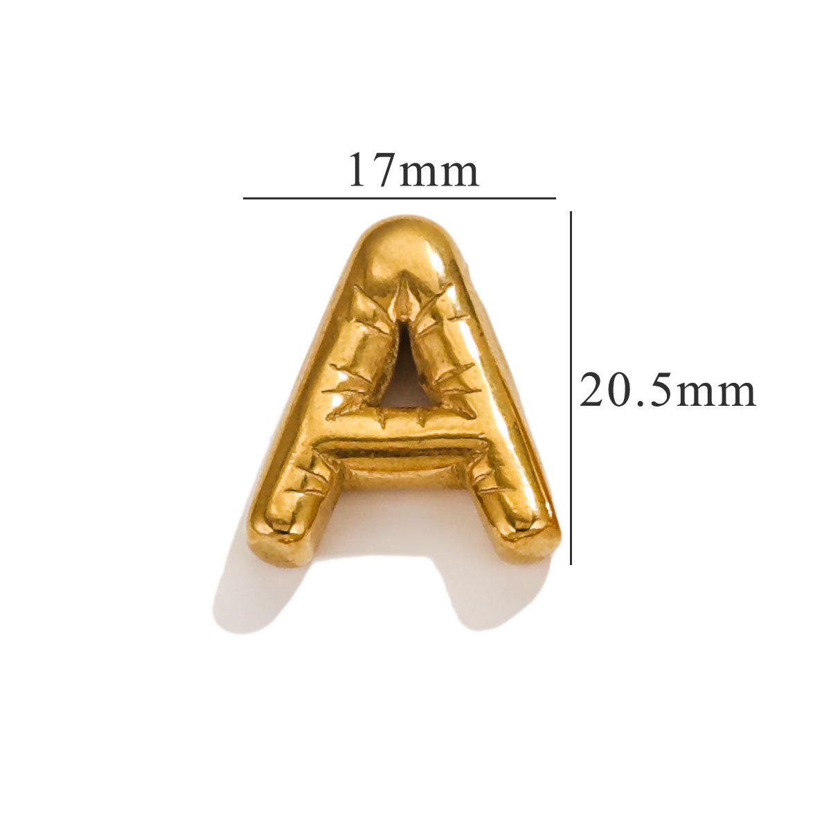 Letter Pattern 5 PCS/Package 304 Stainless Steel PVD Coated Real Gold Plated Letter Pendant DIY Jewelry Accessories