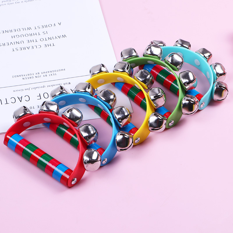 Juguete educativo de madera con campanas, sonajero infantil Montessori